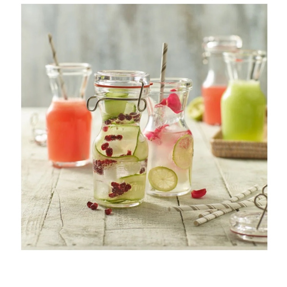 Lock-Eat Juice Jar by Luigi Bormioli, Made in Italy - Set of Five